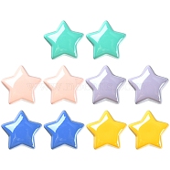 10Pcs 5 Colors Opaque Acrylic Beads, Pearlized, Star, Mixed Color, 20.5x21x12.5mm, Hole: 3.5mm, 2pcs/color(MACR-YW0002-06)