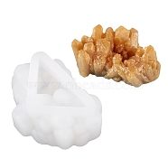 DIY Crystal Cluster Silicone Molds, Resin Casting Molds, For UV Resin, Epoxy Resin Jewelry Making, White, 26x58x43mm, Inner Diameter: 48x29mm(X-DIY-C040-10)