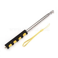 Telescoping Stainless Steel Guide Flagpole Teaching Pointer, for Tour Guides Tour Groups Travel Marchers Teachers, Yellow, 28.3x1.2~2.2cm(AJEW-WH0113-87A)