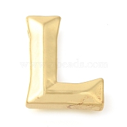 Rack Plating Brass Pendants, Long-Lasting Plated, Cadmium Free & Lead Free, Letter A~Z Charms, Letter L, 17.5x14.5x6mm, Hole: 3.5x2mm(KK-I722-07G-L)