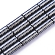 Magnetic Synthetic Hematite Beads Strands, Tube, Black, about 3mm in diameter, 9mm long, hole: about 0.8mm, 16 inch(IM3x9mm401)