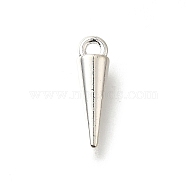 Tibetan Style Alloy Pendants, Cadmium Free & Lead Free, Cone, Antique Silver, 15.5x4x3mm, Hole: 1.8mm, about 961pcs/500g(FIND-G078-21AS)