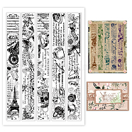 PVC Stamps, for DIY Scrapbooking, Photo Album Decorative, Cards Making, Stamp Sheets, Film Frame, Label Pattern, 21x14.8x0.3cm(DIY-WH0371-0005)