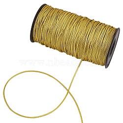 Golden Silk Elastic Thread, with Latex Thread & Plastic Spool, Champagne Yellow, 1.5mm, 100m/roll(EW-WH0003-10B-02)