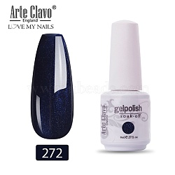 8ml Special Nail Gel, for Nail Art Stamping Print, Varnish Manicure Starter Kit, Midnight Blue, Bottle: 25x66mm(MRMJ-P006-I047)