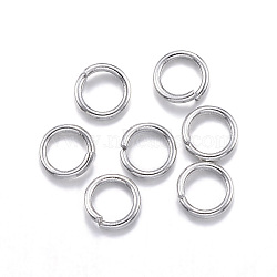 304 Stainless Steel Jump Rings, Open Jump Rings, Stainless Steel Color, 24 Gauge, 3x0.5mm, Inner Diameter: 2mm(STAS-E147-48P)