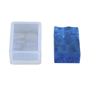 Rectangle Shape DIY Silicone Molds, Resin Casting Molds, For UV Resin, Epoxy Resin Jewelry Making, White, 44x30.5x17mm, Inner Size: 38x25mm