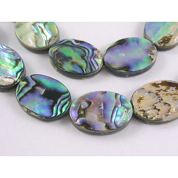 Natural Abalone Shell/Paua Shell Beads Strands, Oval, Handmade~drilled, about 13mm wide, 18mm long, 3~4mm thick, hole: 0.5mm, 22pcs/strand, 16 inch, Black, 18x13x3mm,Hole:0.50mm