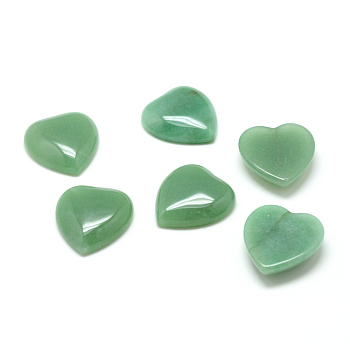 Natural Green Aventurine Gemstone Cabochons, Heart, 25x23x7.5mm