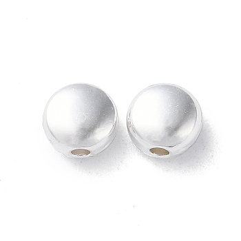 Alloy Spacer Beads, Long-Lasting Plated, Flat Round, Silver, 5x5.5x3.3mm, Hole: 1.2mm