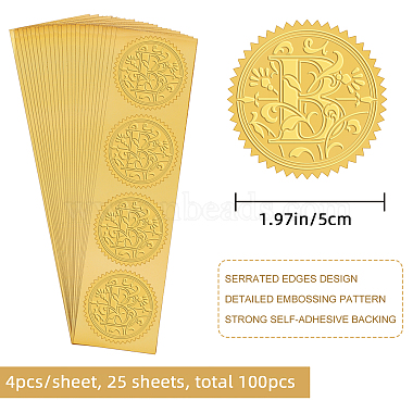 Self Adhesive Gold Foil Embossed Stickers(DIY-WH0211-327)-2