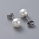 Plastic Imitation Pearl Stud Earrings(STAS-D0001-03-P)-2