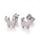 Boucles d'oreilles à tige en acier inoxydable anti-ternissement 304(X-EJEW-F227-06P)-1