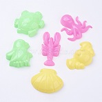 DIY Children Toys Sets, Clay Mold Tool Kits, Plasticine Educational Funny Toy, Mixed Color, 56~112x51~102x19~27mm, 6pcs/set(DIY-WH0022-07)