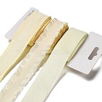 9 Yards 3 Styles Polyester Ribbon, for DIY Handmade Craft, Hair Bowknots and Gift Decoration, Lemon Chiffon Color Palette, Light Yellow, 1~1-1/8 inch(25~28mm), about 3 yards/style(SRIB-A014-M04)