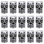Alloy European Beads, Large Hole Beads, Skull, Antique Silver, 12x9x7.5mm, Hole: 4mm, 50pcs/box(FIND-SC0006-94)