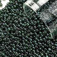 TOHO Round Seed Beads, Japanese Seed Beads, (322) Gold Luster Emerald, 11/0, 2.2mm, Hole: 0.8mm, about 50000pcs/pound(SEED-TR11-0322)