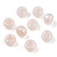 Plastic Pearlized Beads, Barrel, Old Lace, 9x6mm, Hole: 3.8mm, about 1900pcs/500g(KY-T025-01-D08)