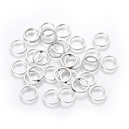 Brass Linking Rings, Platinum, 8x0.7~1mm(EC187S-8mm)