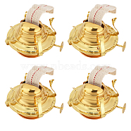 Iron Oil Lamp Burner, Lamp Chimney Holder Replacement with Cotton Wick, Golden, 55x90x77mm(FIND-WH0110-791)