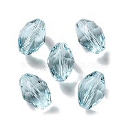 K9 Glass, Imitation Austrian Crystal Beads, Faceted, Oval, Light Cyan, 11x8x7mm, Hole: 1.2mm(GLAA-R001-02B)