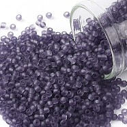 TOHO Round Seed Beads, Japanese Seed Beads, (19F) Transparent Frost Sugar Plum, 11/0, 2.2mm, Hole: 0.8mm, about 1110pcs/10g(X-SEED-TR11-0019F)