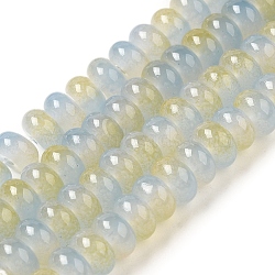 Baking Paint Glass Beads Strands, Rondelle, Light Steel Blue, 8x4.5mm, Hole: 1.2mm, about 162pcs/strand, 29.92 inch(76cm)(DGLA-C003-01C)