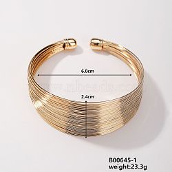 Trendy European and American Style Unique Cute Iron Cuff Bracelet for Hip-hop Rock, Golden, 2-3/8 inch(6cm)(SH1867-1)