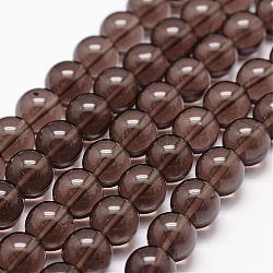 Natural Obsidian Beads Strands, Round, Camel, 8mm, Hole: 1mm, about 49pcs/strand, 15.7 inch(G-D838-8mm-01)