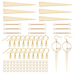 ARRICRAFT DIY Geometry Dangle Earring Making Kit, Including Brass Bar Links & Triangle Big Pendants, Iron Earring Hooks, Golden, 180Pcs/box(FIND-AR0002-13)