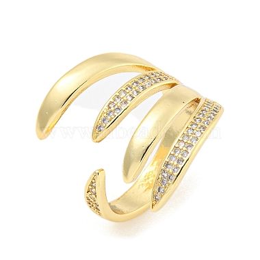 Clear Brass+Cubic Zirconia Finger Rings