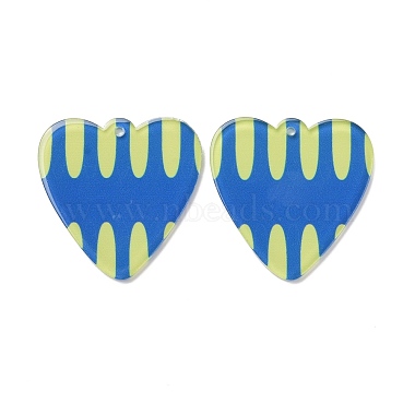 Blue Heart Acrylic Pendants
