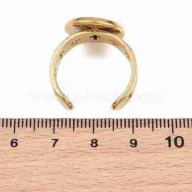 Hollow Cross 304 Stainless Steel Cuff Ring Components(SA-CBA098D-02G-D)-3