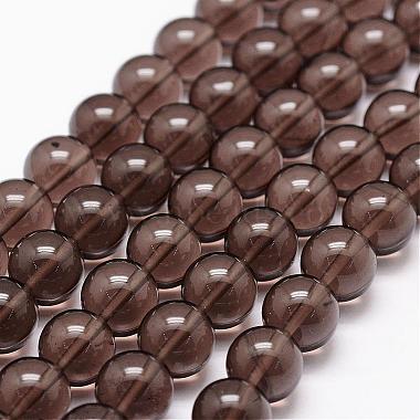 8mm Camel Round Obsidian Beads