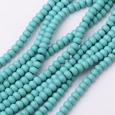 6mm Turquoise Abacus Synthetic Turquoise Beads