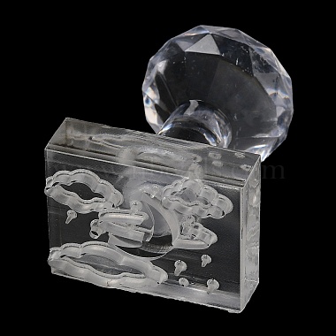 tampons de savon en acrylique transparent avec poignée(DIY-XCP0002-91A)-3