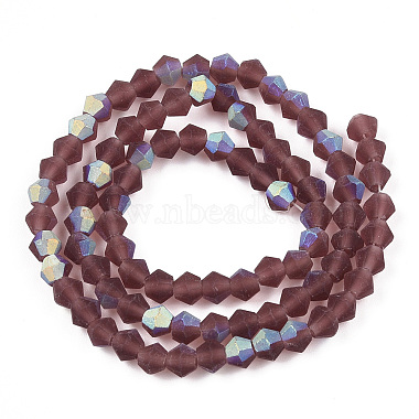 Imitate Austrian Crystal Bicone Frosted Glass Beads Strands(GLAA-F029-TM4mm-A05)-2