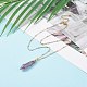 Double Pointed Natural Amethyst Pendant Necklace(NJEW-JN03720-02)-5
