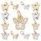 12Pcs 3 Style Brass Micro Pave Clear Cubic Zirconia Pendant(KK-SC0002-83)-1