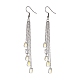 304 Stainless Steel Chains Tassel Earrings(EJEW-JE05411)-1
