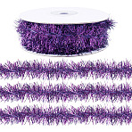 Plastic Hanging Garland, for Party Decoration, Purple, 20x1mm, about 16.40 Feet(5m)/Roll(OCOR-MB0002-001B)
