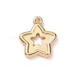 Alloy Pendants, Star Charms, Golden, 15.5x13.5x2mm, Hole: 1.5mm(FIND-G116-02A-G)