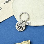 Alloy & 201 Stainless Steel Keychain, with Alloy Rings, Heart, 6.2cm, Pendant: 18~30mm(KEYC-YW00102-06)