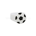 Football PVC Finger Rings for Kids, White, Inner Diameter: 25mm(FS-WG5754E-01)