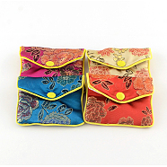 Rectangle Cloth Zip Pouches, Bag, Purse, Mixed Color, 7x8cm(X-ABAG-R009-7x8)