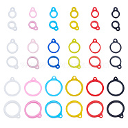 36Pcs 18 Style Silicone Pendant, for Electronic stylus & Lighter Making, Ring, Mixed Color, 16~29x12~24.5x6~7mm, Hole: 2.5~3mm, Inner Diameter: 8~20.5mm, 2pcs/style(SIL-CP0001-10)