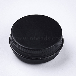 Round Aluminium Tin Cans, Aluminium Jar, Storage Containers for Cosmetic, Candles, Candies, with Screw Top Lid, Gunmetal, 4.15x1.75cm(CON-F006-02B)