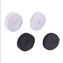 Flat Elastic Rubber Band, Webbing Garment Sewing Accessories, Flat Round, Mixed Color, 20mm, about 5.46 yards(5m)/roll, 2roll, 25mm, about 5.46 yards(5m)/roll, 2roll, 11x2mm, Hole: 1mm, 40pcs(EC-PH0001-05)