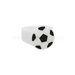 Football PVC Finger Rings for Kids, White, Inner Diameter: 25mm(FS-WG5754E-01)
