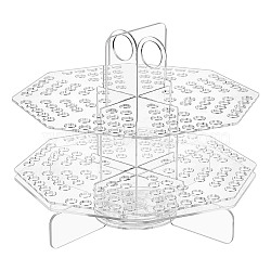 Acrylic Pen Holder Stand, Desk Organizer Makeup Brush Holder, Clear, 260x260x223mm(AJEW-WH0459-91)